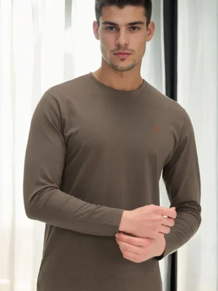 Тениска с дълъг ръкав Dewberry каки