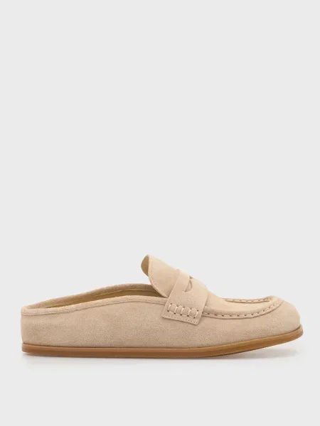 Замшевые мюли Prpy бежевые