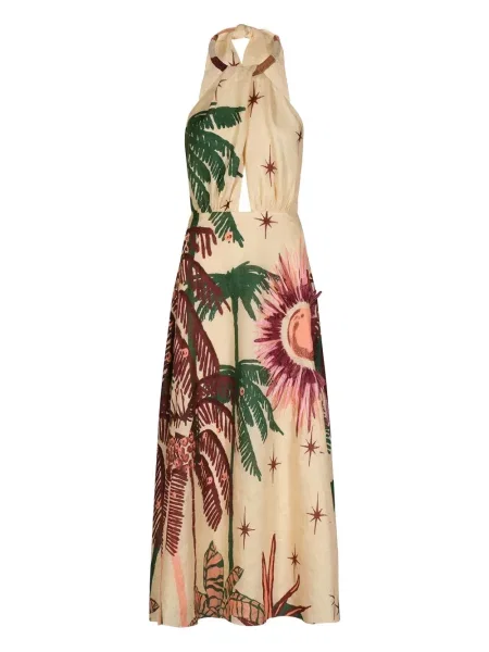Rochie maxi Johanna Ortiz cu gât halter de costum