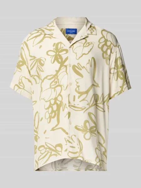 Koszula casualowa o kroju regular fit z kołnierzykiem typu resort model ‘LUKE’ Jack & Jones biała