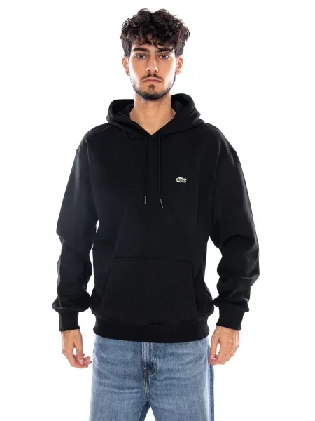 LACOSTE Tréning póló SWEATSHIRT BLACK' fekete