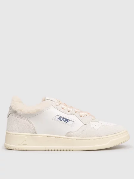 Шкіряні кросівки Medalist Low на хутрі Autry білі