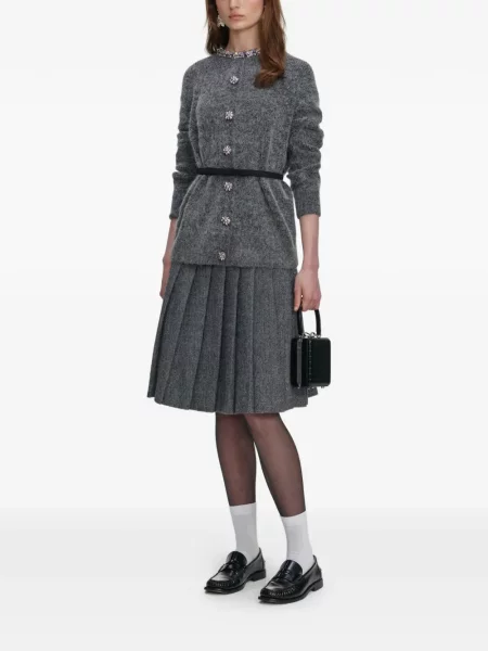 Cardigan Self-portrait de cristal gri