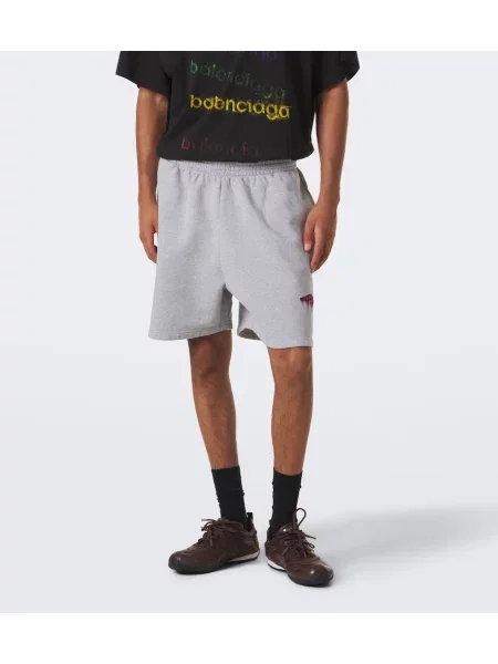 Pantaloni scurți Balenciaga din jerseu gri