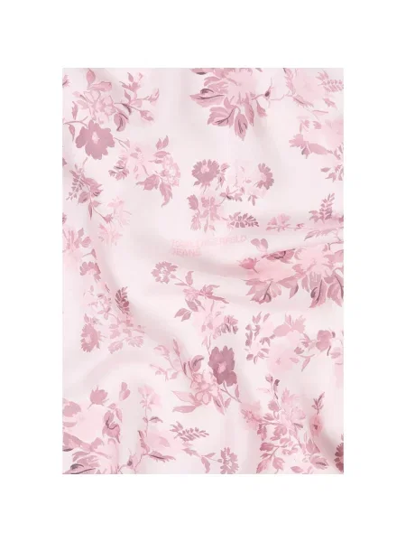 Fular Karl Lagerfeld Jeans cu model floral roz