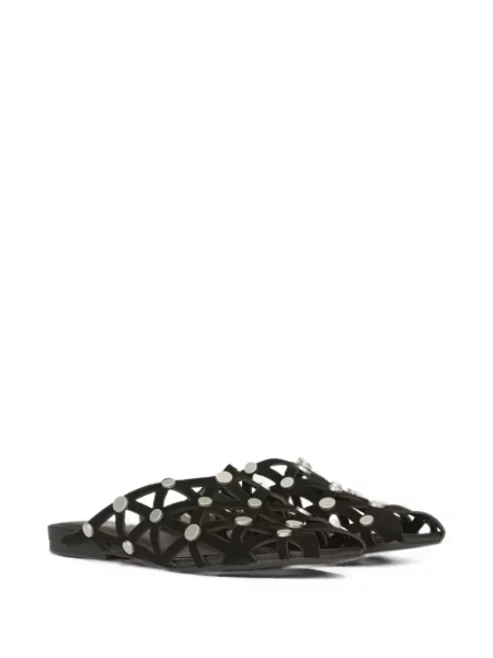 Papuci tip mules Ash cu tepi negru