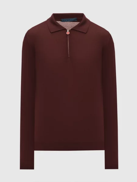 Бордове поло з вовни Kiton