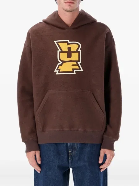 Суичър с качулка Huf кафяво
