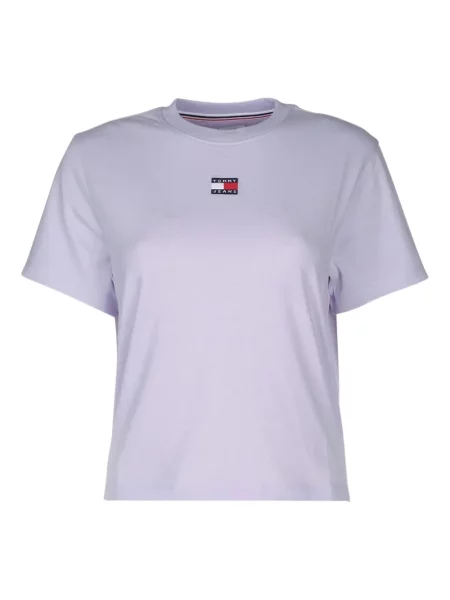 Top Tommy Jeans cu autograf violet