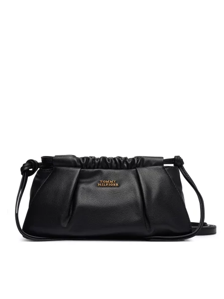 Tommy Hilfiger geantă crossbody pentru femei din piele negru