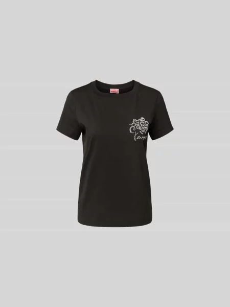 T-shirt z nadrukiem z logo Kenzo czarna