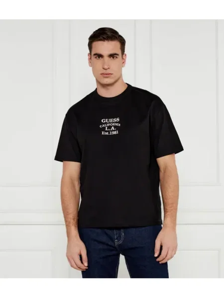 GUESS Tricou EMBRO negru