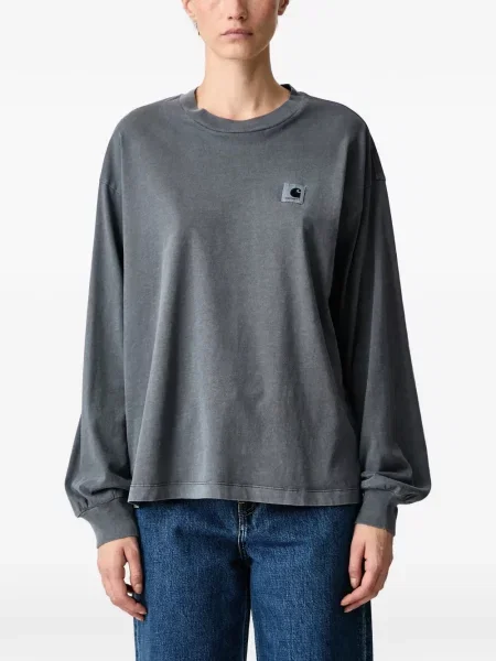 Μακρύς μπλούζα Carhartt Wip με αυτόγραφο γκρι