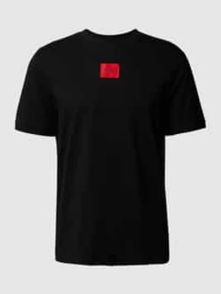 T-shirt z bawełny model Hugo czarna
