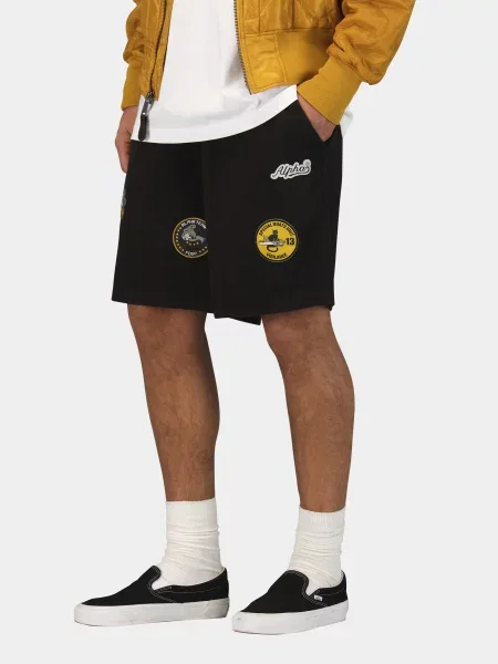 Повсякденні шорти Alpha Industries PATCHED JERSEY SHORT чорний
