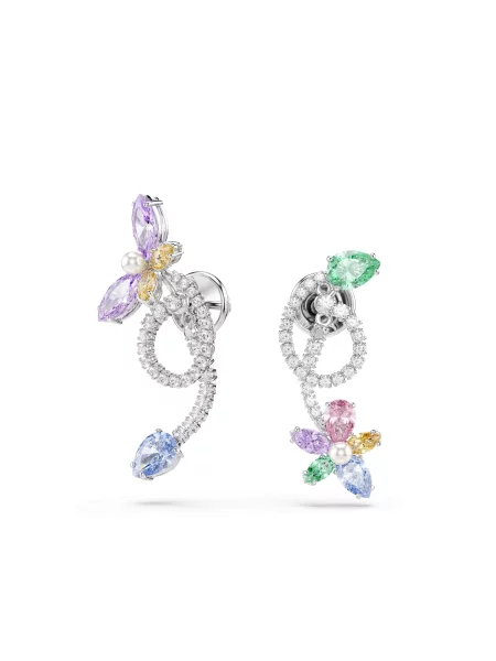 Swarovski uhani kovinski s kristali Swarovski Ariana Grande x Swarovski zelena
