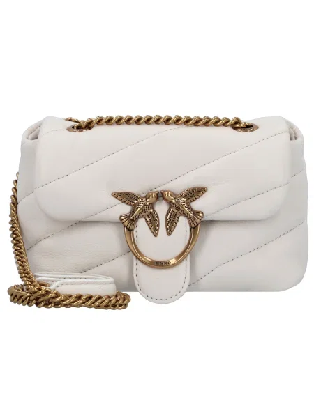Pinko crossbody kabelka dámska kožená biela