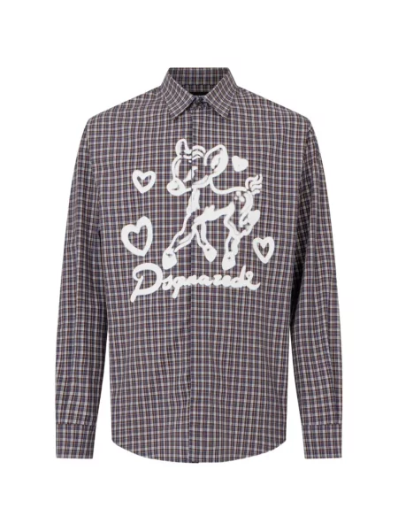 Cămașă Dsquared2 clasică gri