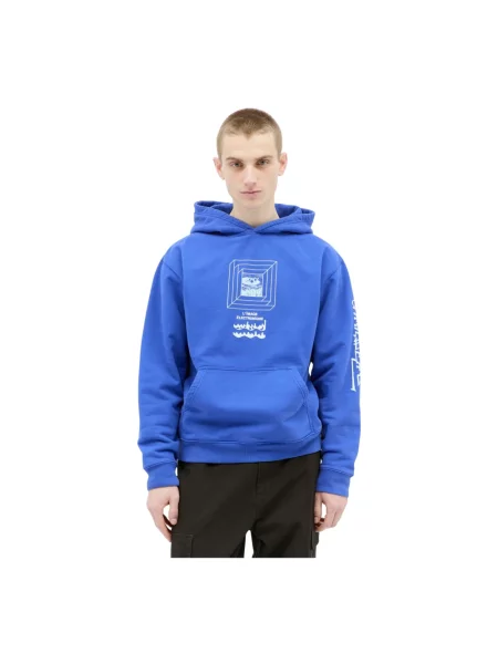 Bluza z kapturem Brain Dead z kapturem niebieska
