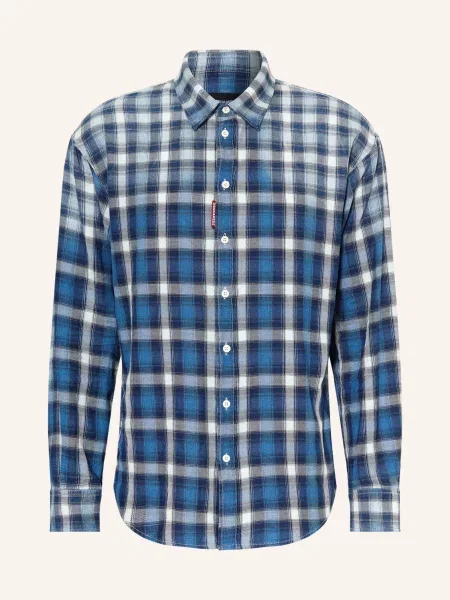 Koszula Comfort Fit blau biała