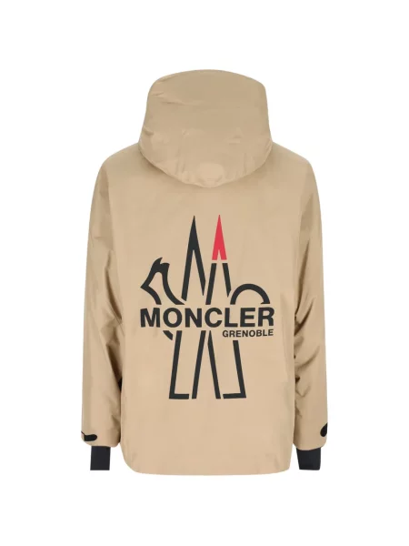 Kurtka Moncler Grenoble z kapturem z nadrukiem