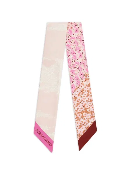 Pantaloni palazzo Ferragamo cu imagine roz