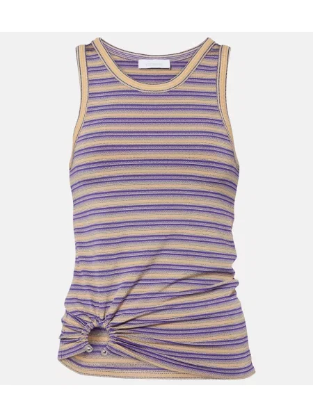 Top Rabanne cu dungi violet
