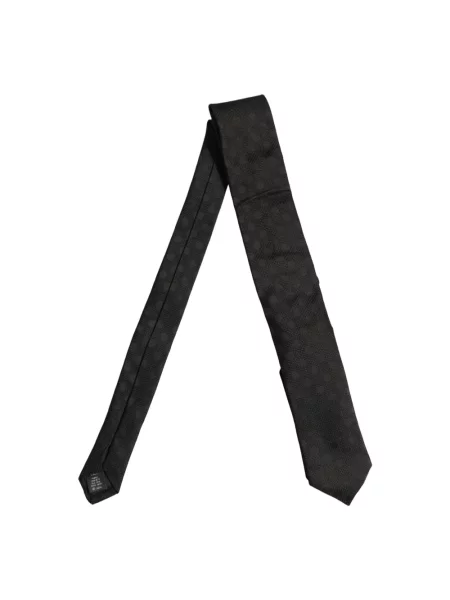 Krawat Dolce And Gabbana w grochy żakardowy czarny
