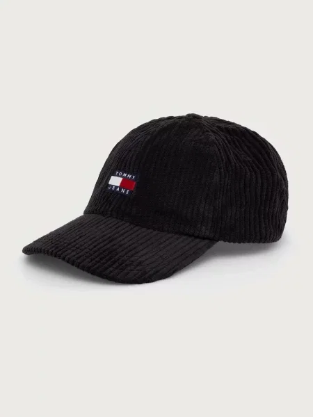 Tommy Jeans čiapka so šiltom pánska menčestrová biela