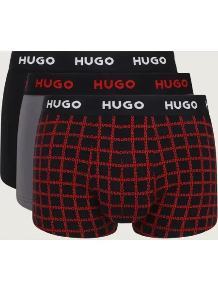 HUGO Set 3 perechi de boxeri Colorat gri