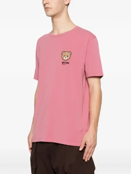 Tricou Moschino teddy cu autograf roz