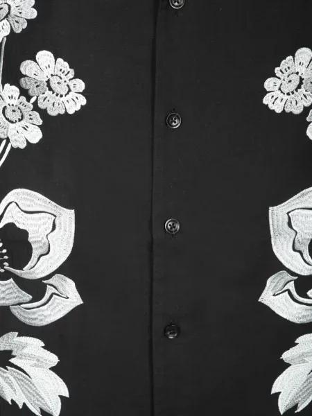 Scurt cămașă Commas cu model floral negru
