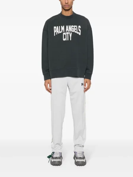 Siuvinėtos kelnės Palm Angels pilka