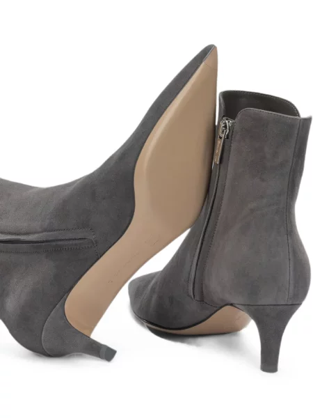 Botine Gianvito Rossi din piele de căprioară gri