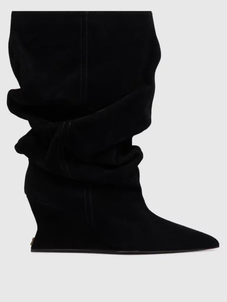 Замшеві чоботи Balmain чорні