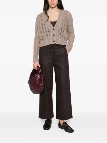 Decupat cardigan Max Mara tricotate maro
