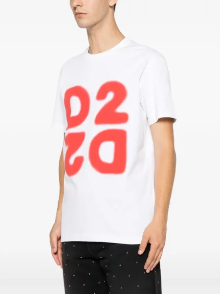 Tricou Dsquared2 cu imagine alb