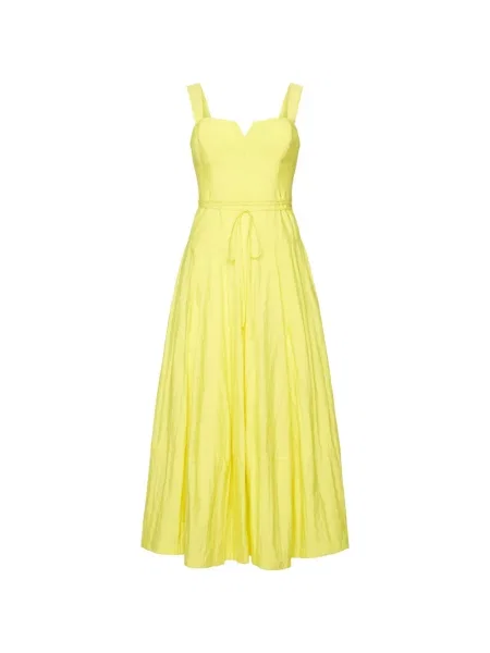 Rochie Cinq A Sept evazată de costum galben