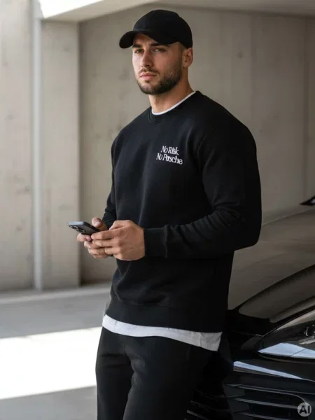 Bluza z nadrukiem Dstreet czarna