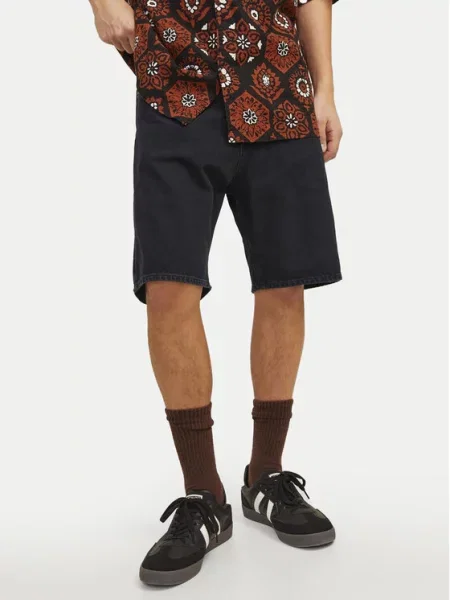 Jack & Jones Τζιν σορτσάκια Tony μαύρο