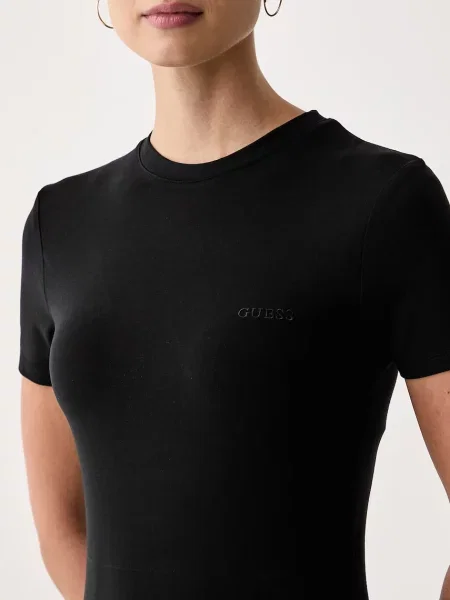 Guess T-shirt z lyocellem JUNIE czarna