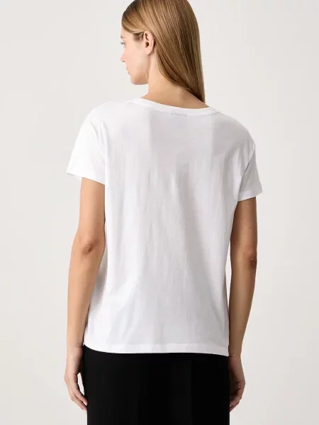 Armani Exchange tričko dámske s elastanom biela