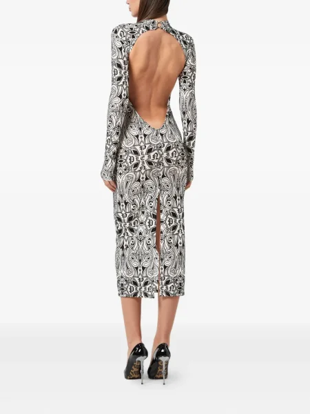 Rochie midi Philipp Plein până la genunchi de costum negru