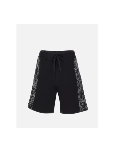Szorty jeansowe Versace Jeans Couture czarne