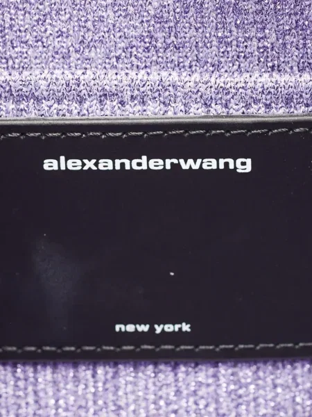 Geantă Alexander Wang tricotate violet