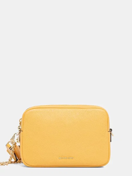 Кожена чанта MICHAEL Michael Kors черно