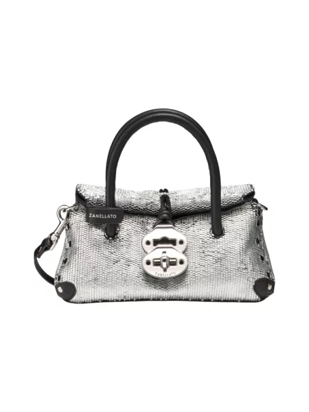 Torebka Zanellato skórzana szara