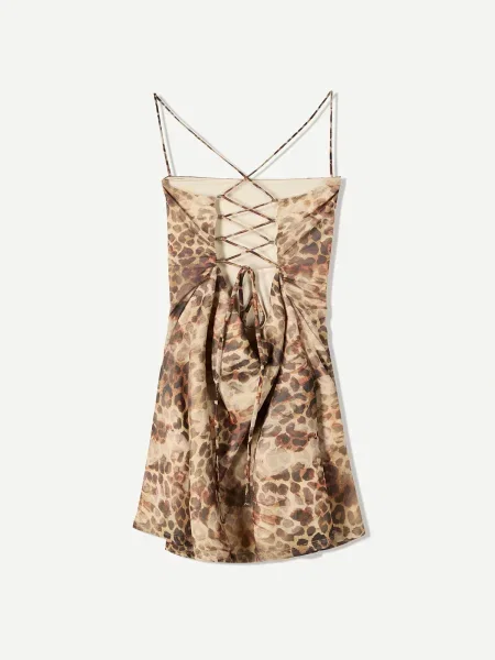 Bershka Rochie / maro / maro închis bej