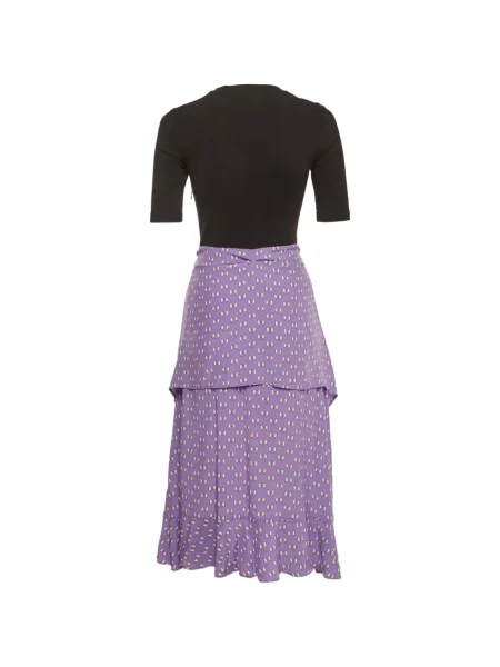 Rochie midi Maje cu funde cu legături violet