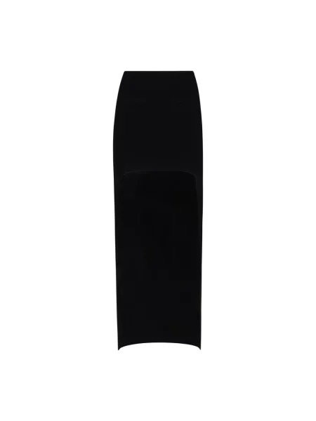 Dzianinowa spódnica maxi Courreges czarna